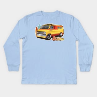 Dodge Sweet Beach Van Kids Long Sleeve T-Shirt